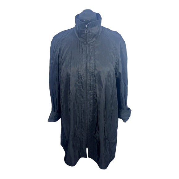 VTG 90’s Black/Brocade SACKABLES Reversible lightweight jacket Rainjacket Sz Md. - Picture 8 of 14